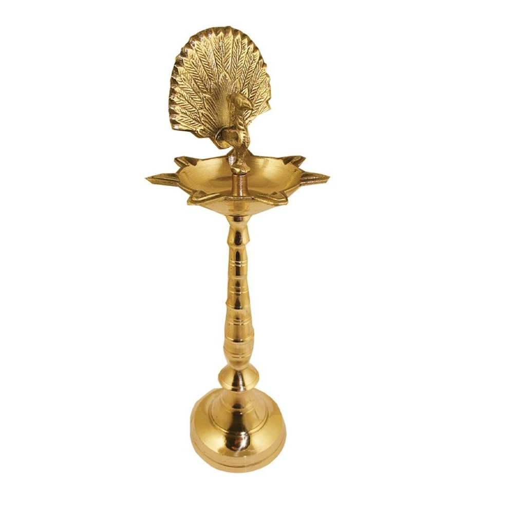 Peacock Diya  (12”)