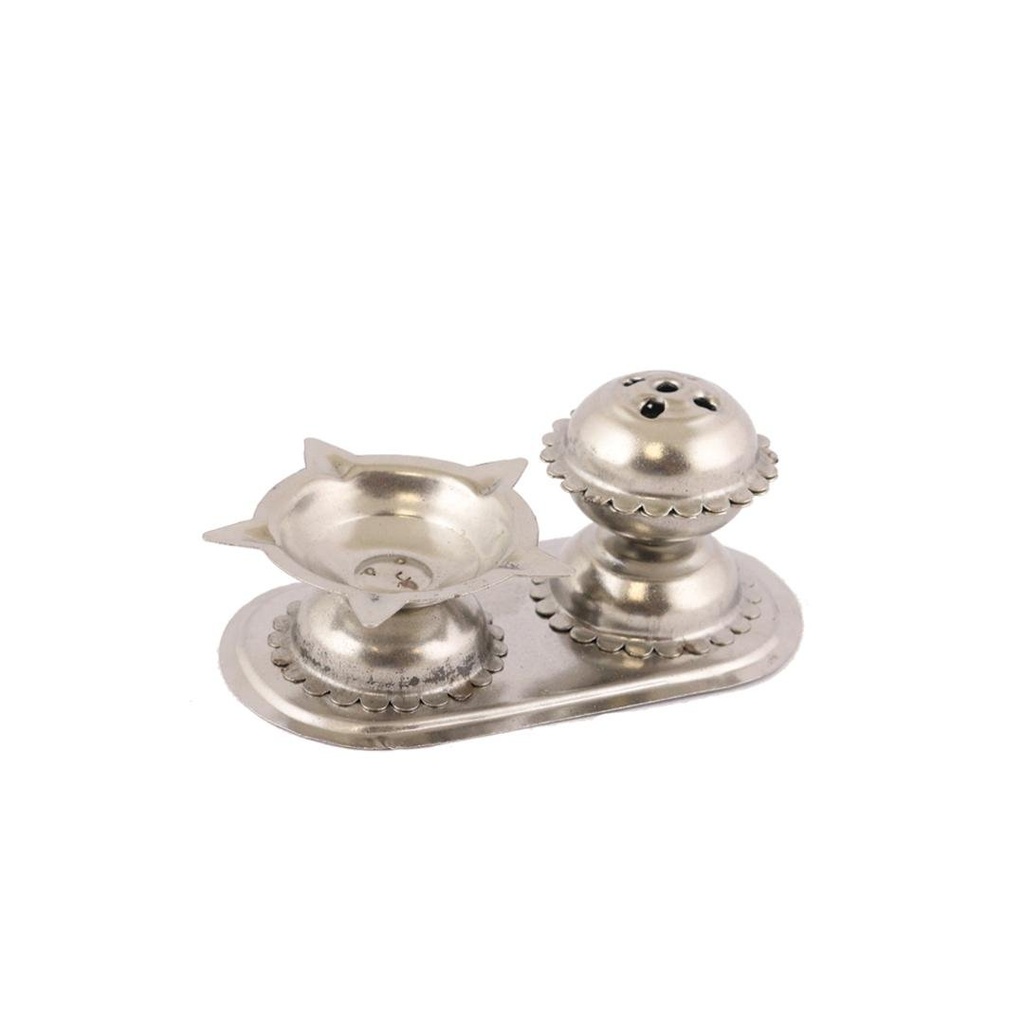 Aarti Diya With Agarbatti Stand (3.5”)