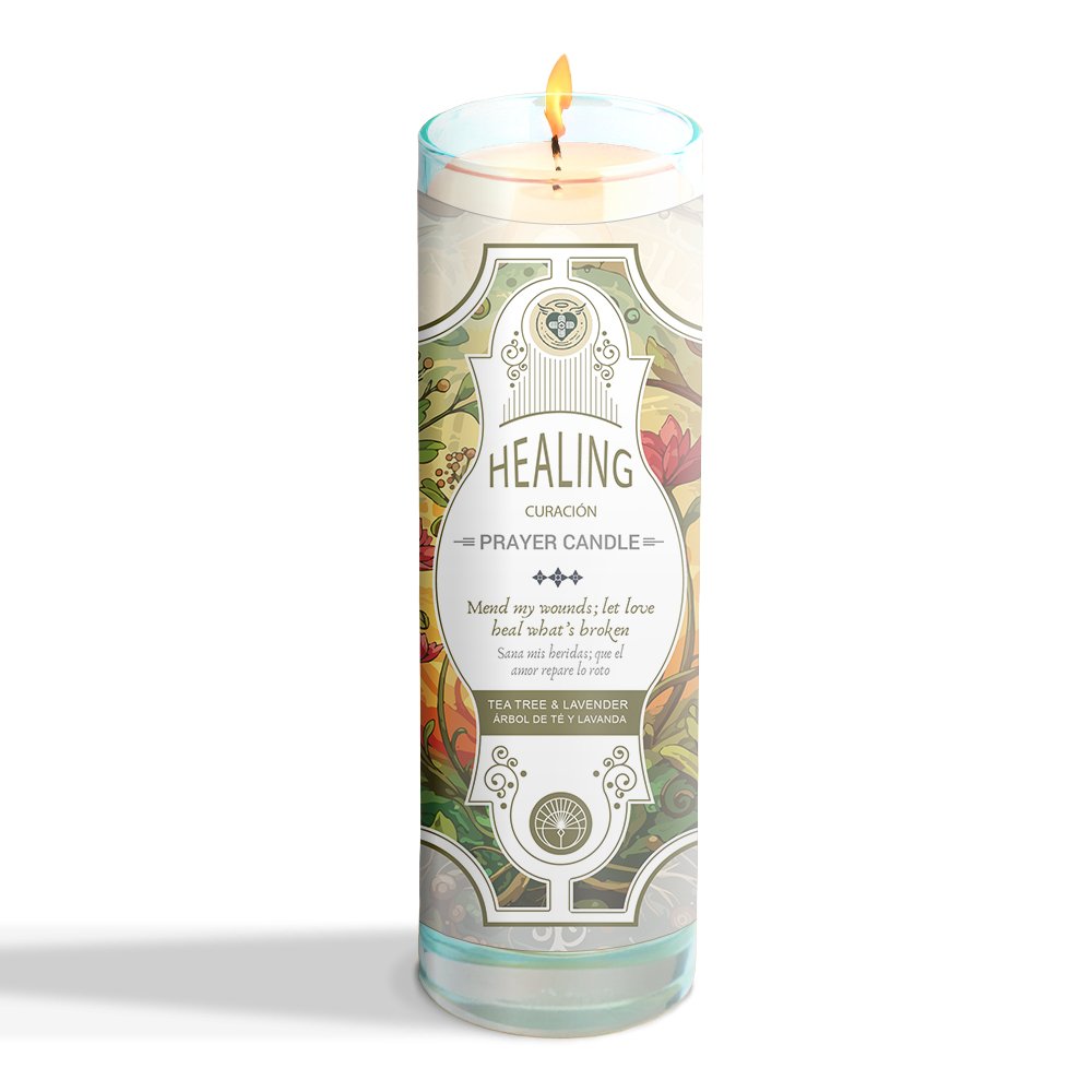 [14479] Healing Prayer Candle – 7" x 2"