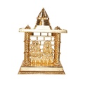 Metal Gold Plated Ganesha Laxmi 3.75x5"