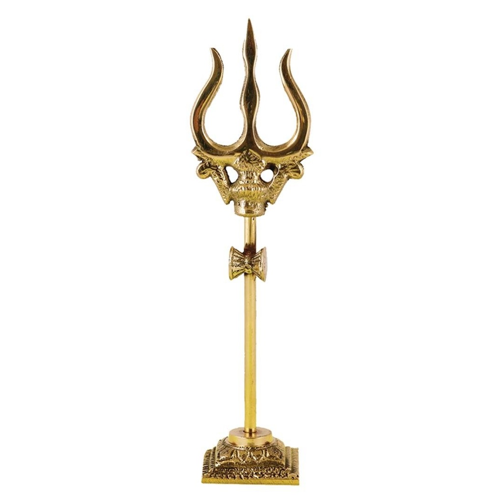 Brass Shiva Trishul 8"
