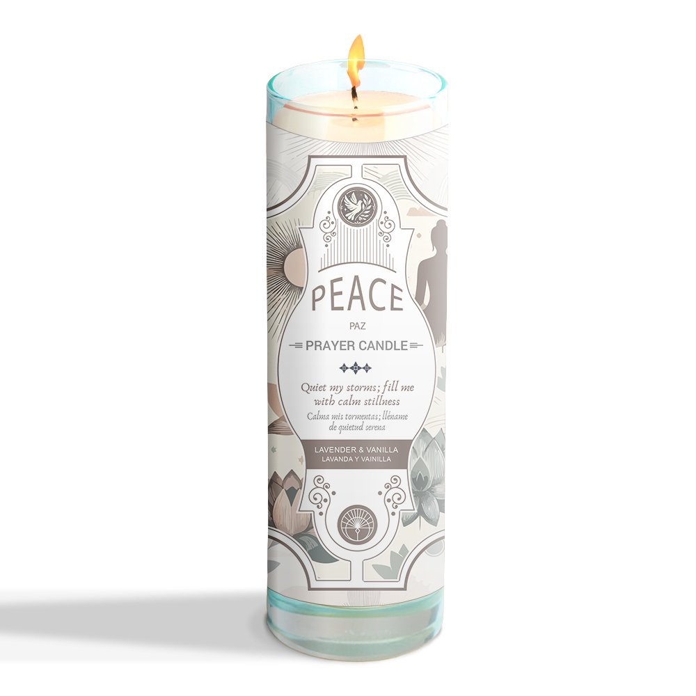 [14487] Peace Prayer Candle – 7" x 2"
