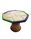 Hand Made Cane Table (D: 24”)
