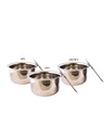 Stainless Steel Patila with Lid (Set of 3)
