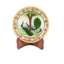 Marble Peacock Plate 6"