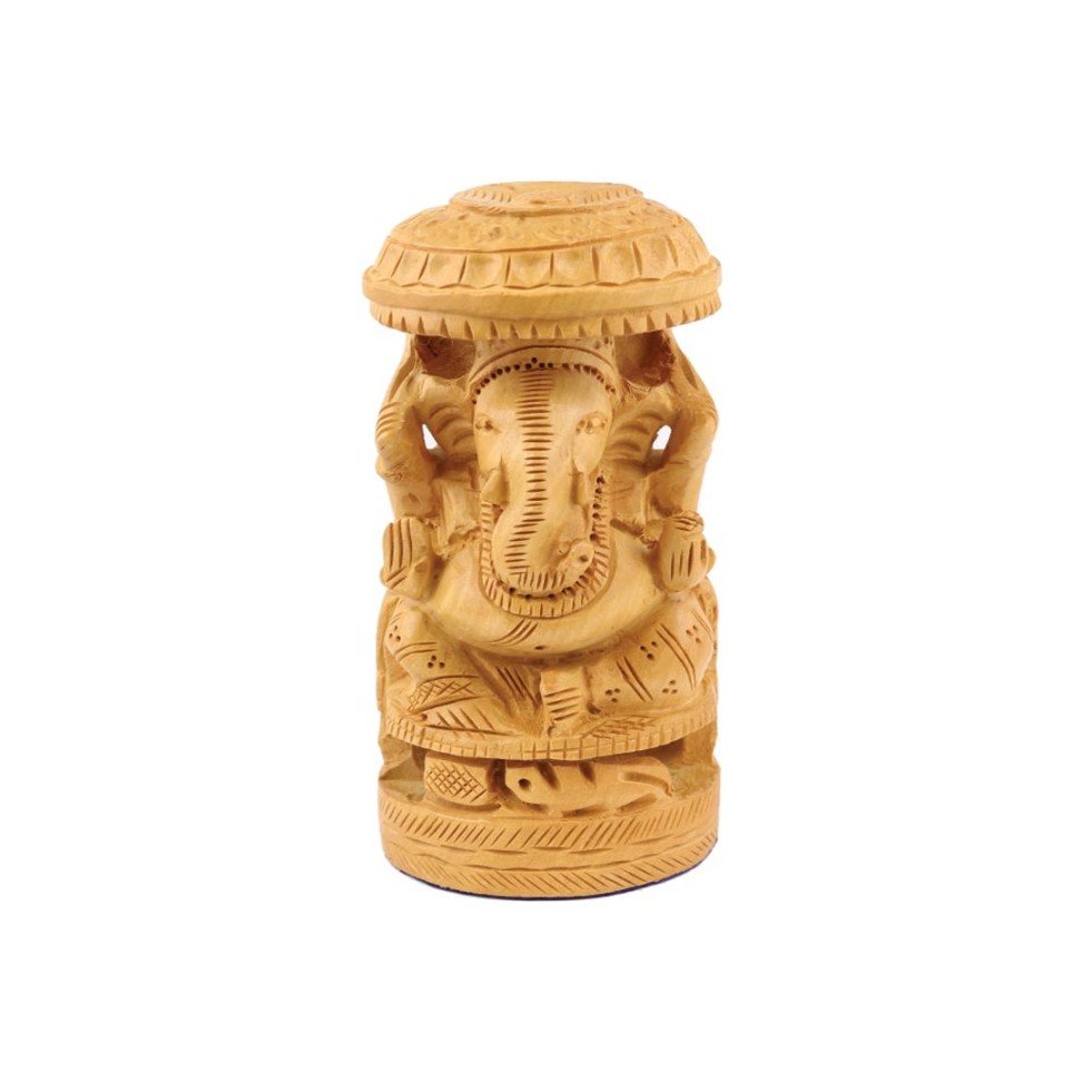 Wooden Ganesha 5"