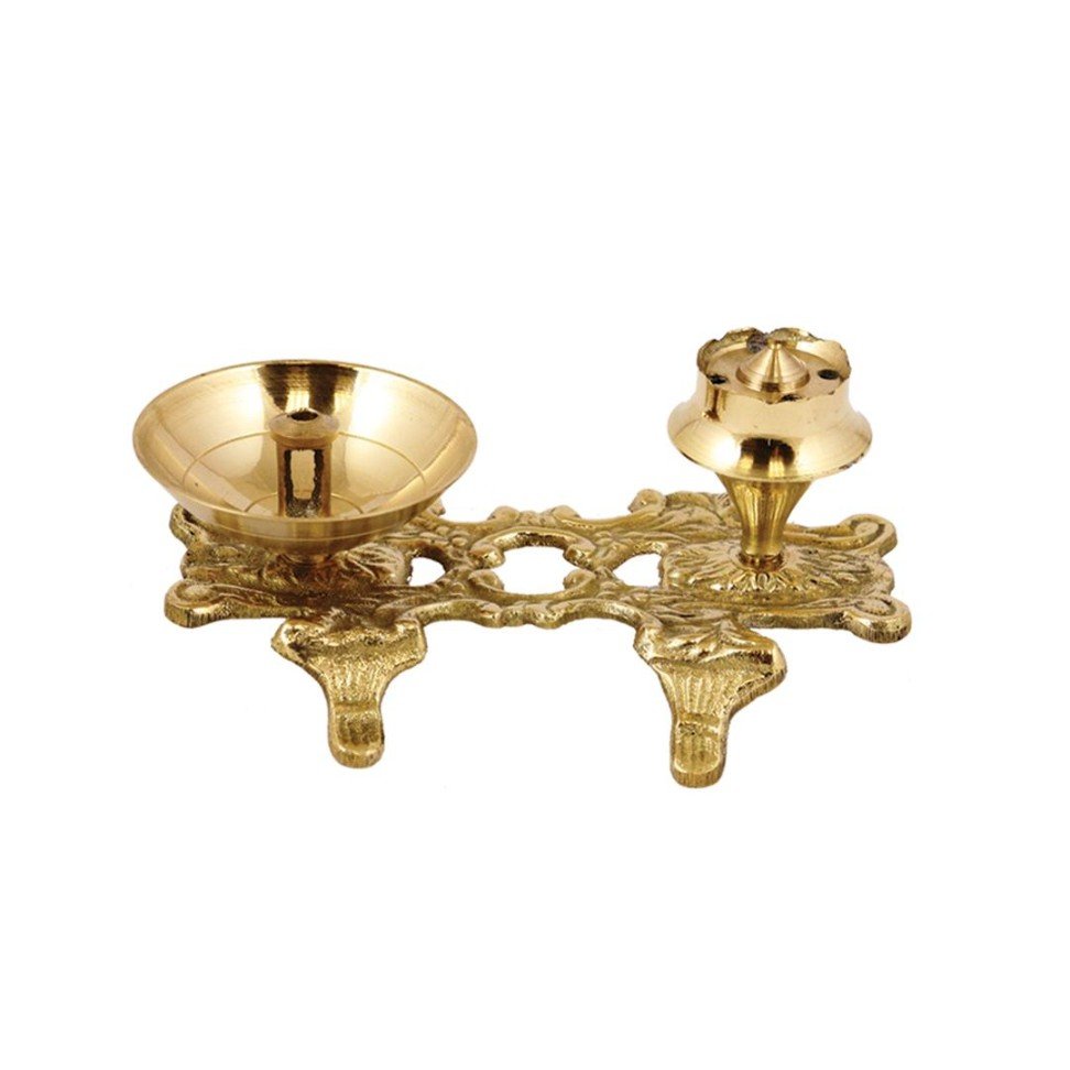 Akhand Diya and Incense Holder (3.5”)