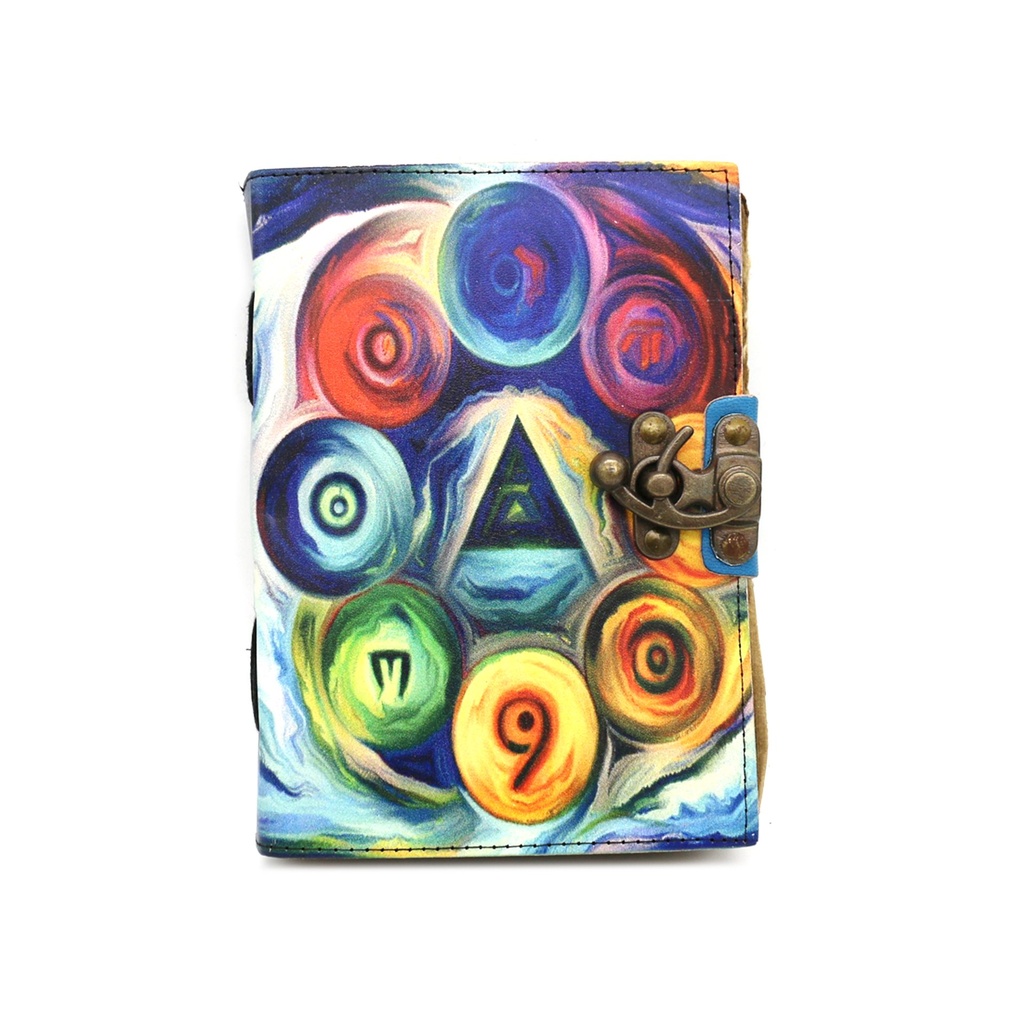 [14526] Harmony of Seven Blank Leather Journal