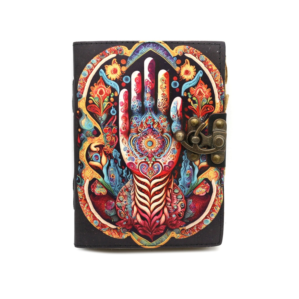 [14534] Guiding Hand Blank Leather Journal