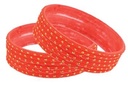 Orange Glass Bangles (Size; 2.8)PER DZ