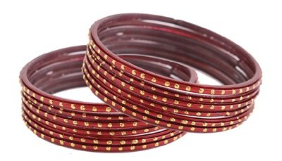 Mehroon Glass Bangles (Size; 2.8)PER DZ