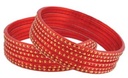Red Glass Bangles (Size; 2.8)PER DZ