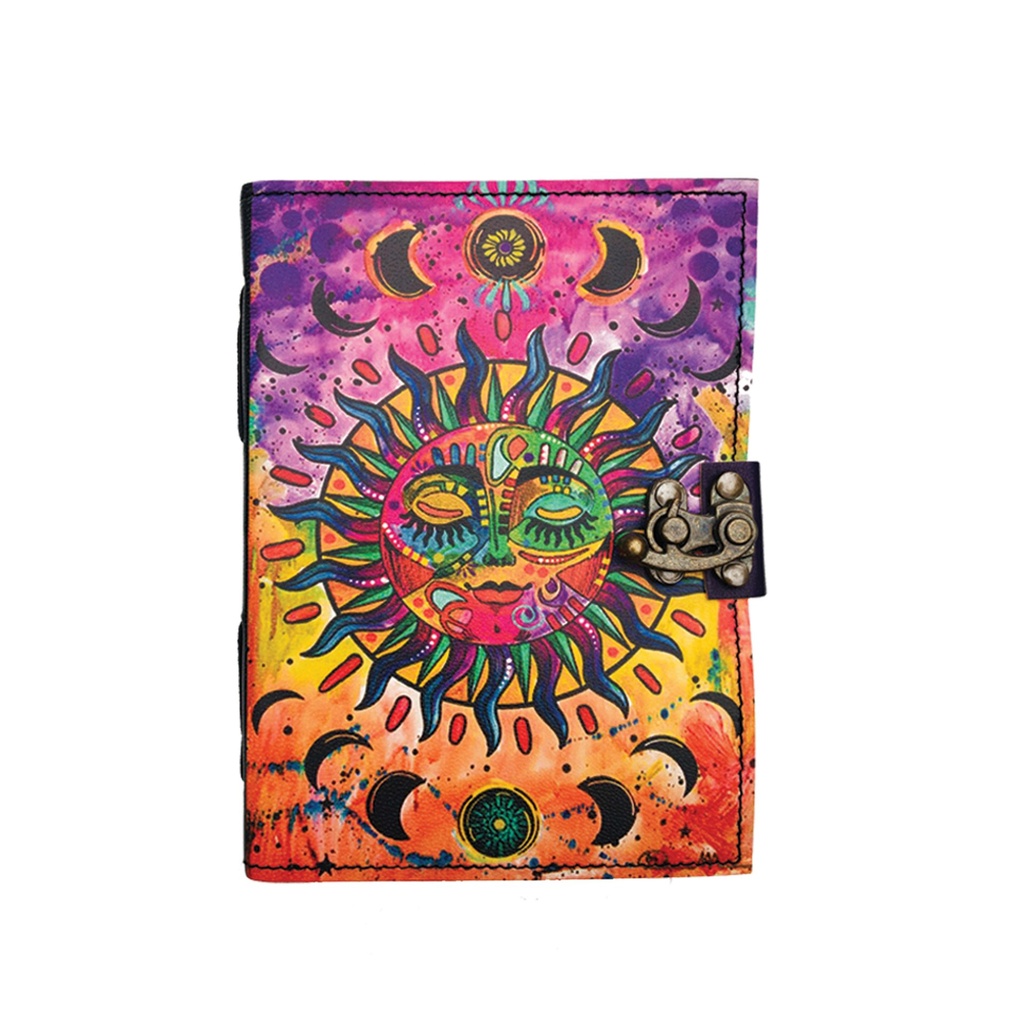 [14545] Sun Splash Blank Leather Journal