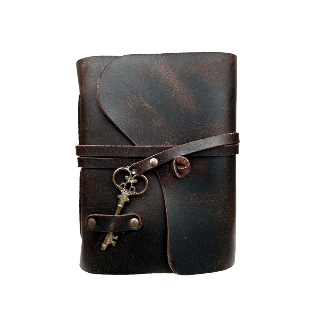 [14548] Book of Secrets Blank Leather Journal