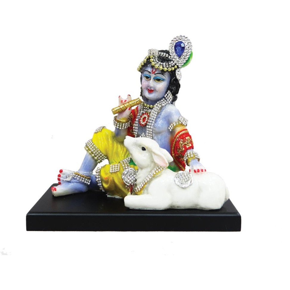 Krishna with Cow 6.5"