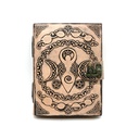 Silver Celestial Goddess Blank Leather Journal