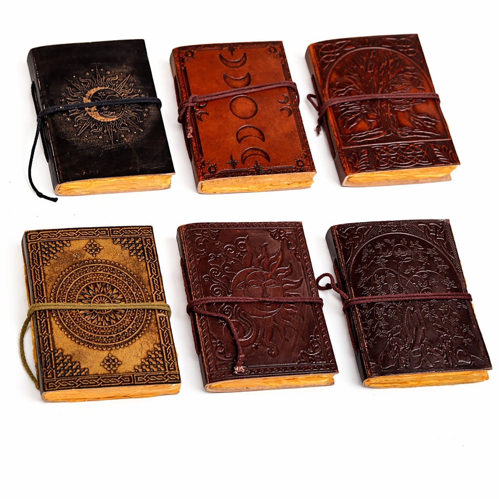 [14559] Leather Embossed String-Tie Journal – 3" x 4"