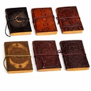 Leather Embossed String-Tie Journal – 3" x 4"