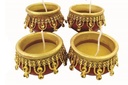 (3”) Matki Diyas with wax In Gift Box (Set of 4)