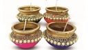 (3”) Matki Diyas with wax In Gift Box (Set of 4)
