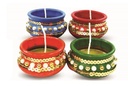 (3”) Matki Diyas with wax In Gift Box (Set of 4)