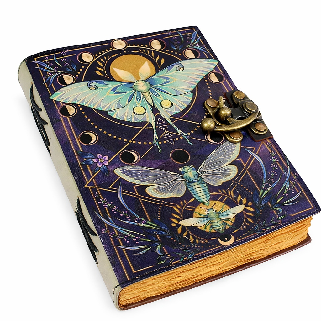 [14564] Leather Printed Butterfly Journal – 5" x 7"