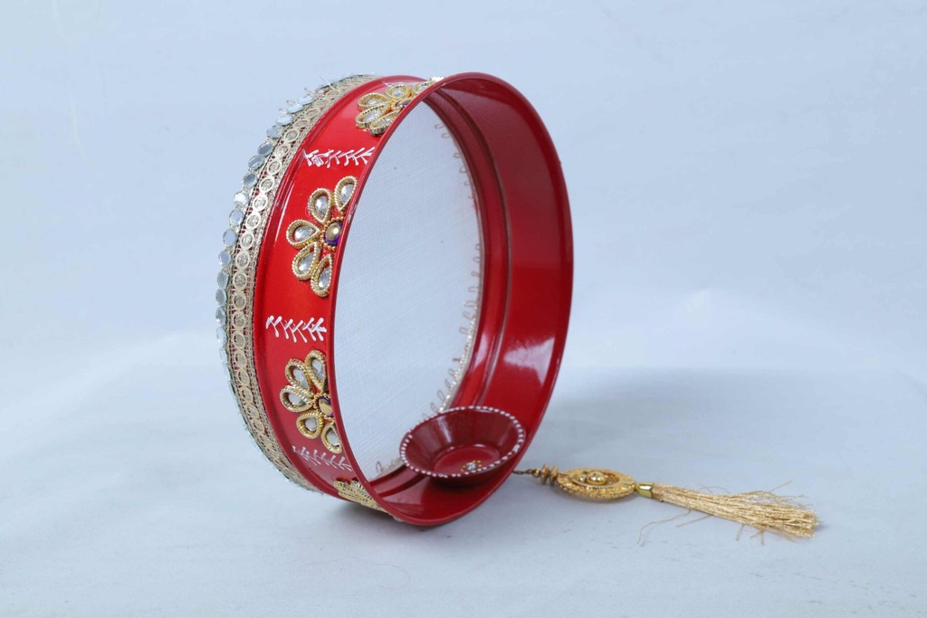 KarvaChauth  Decorative Jaali with Diya (7”)
