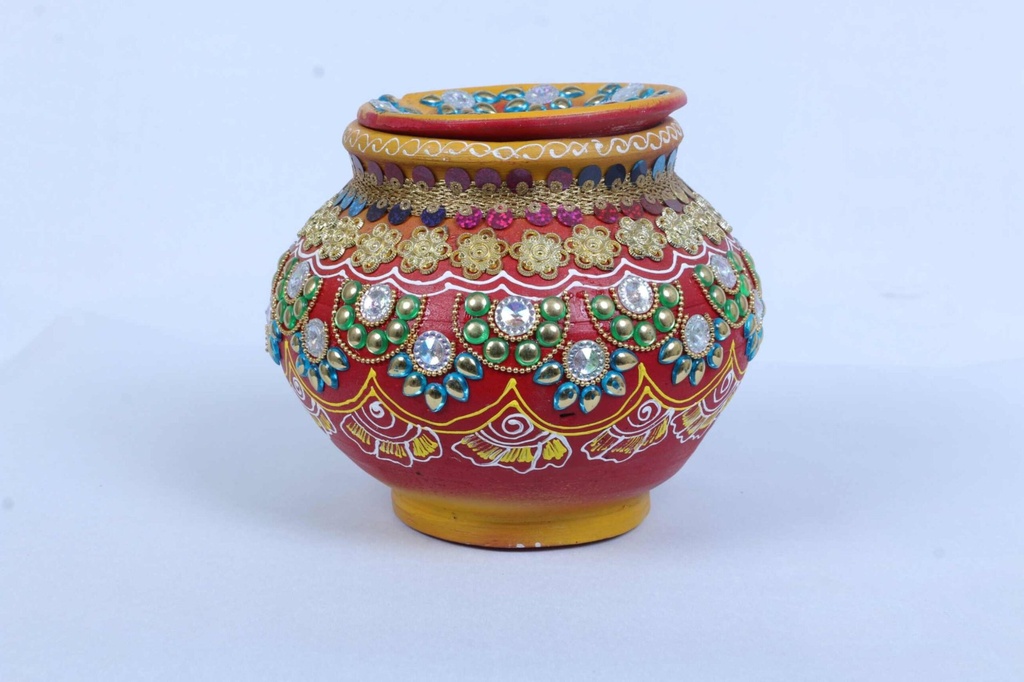 Decorated Matki (6”)