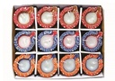 Hand Painted Diyas with wax In Gift Box (Set of 12) (2.75”)
