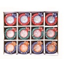 Hand Painted Diyas with wax In Gift Box (Set of 12) (2.75”)