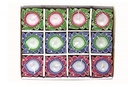 Hand Painted Diyas with wax In Gift Box (Set of 12) (2.75”)
