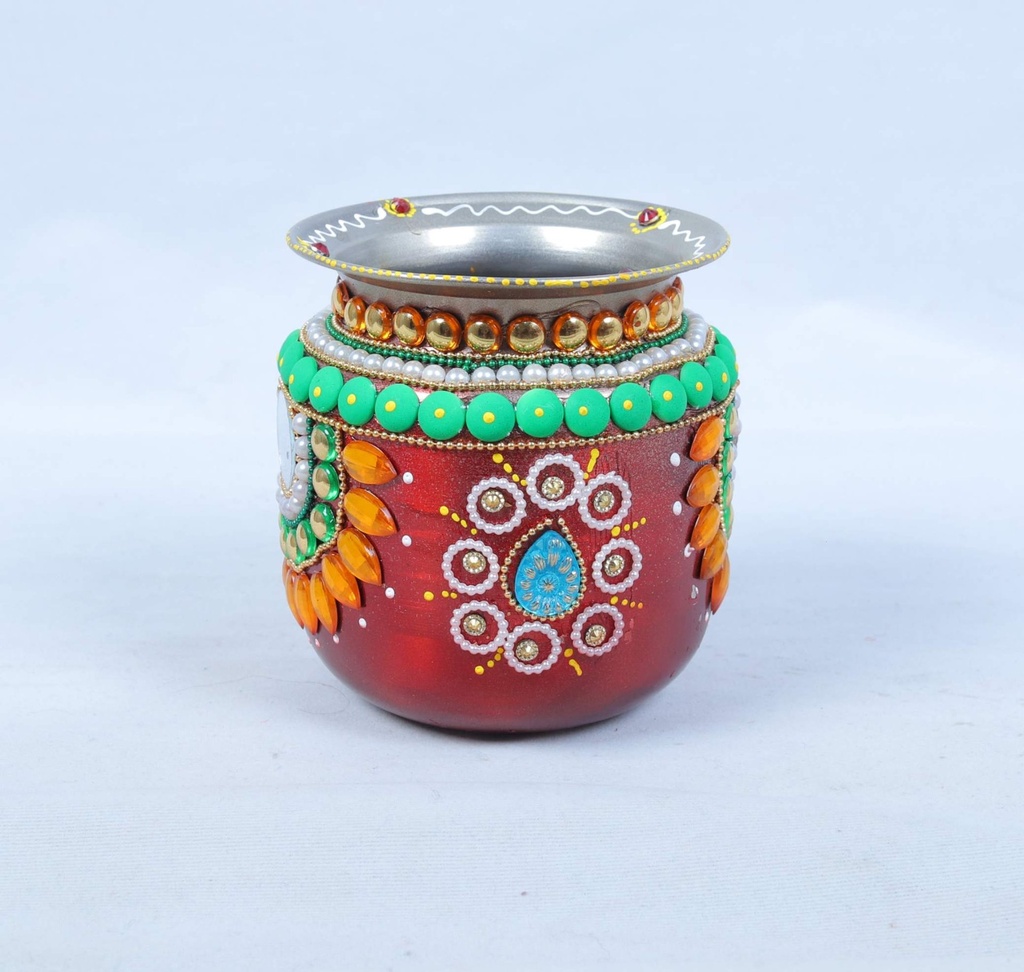 St. Steel Hand Painted Lota 4.5”