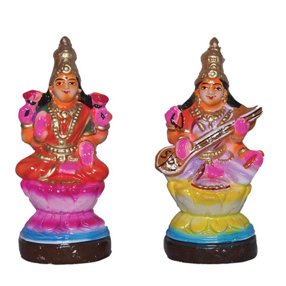 Lakshmi Saraswathi Set of 2 (7")