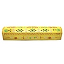 12" Yellow Hand-Painted Wooden Incense Coffin Box