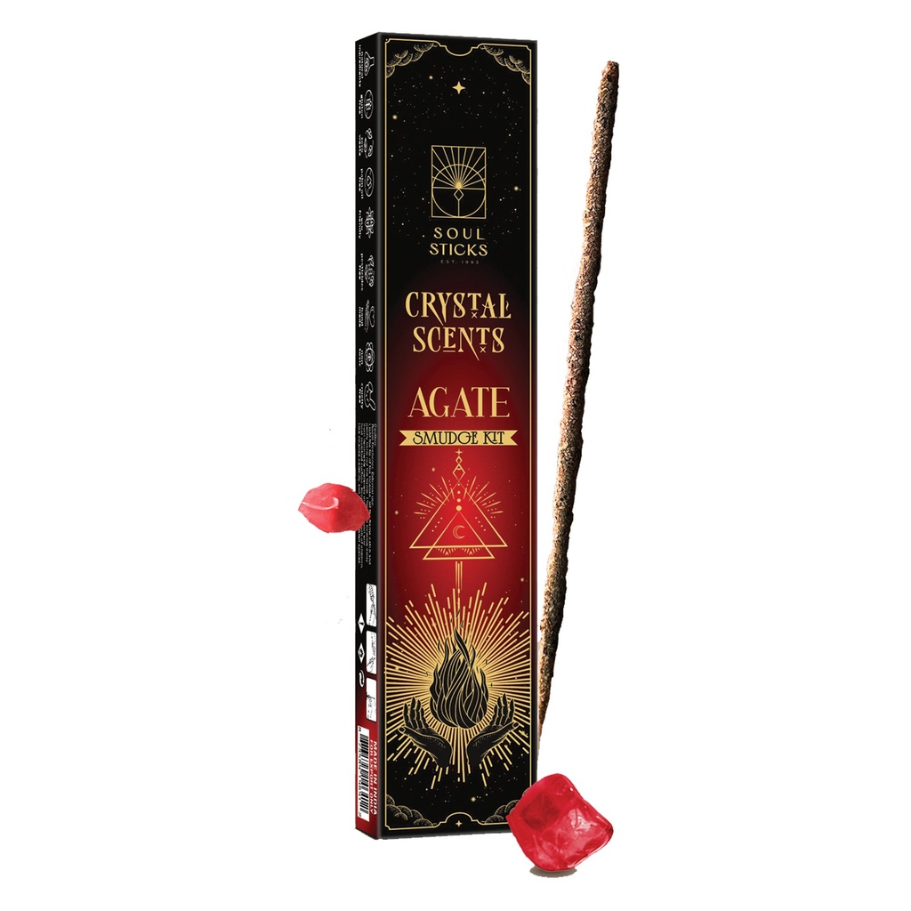 [14641] Agate Crystal Scents Smudge Kit