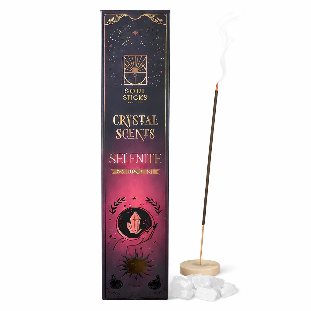 [14667] Selenite Crystal Scents Smudge Kit