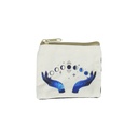 Moon Phase White Coin Purse – 3.5" x 4"