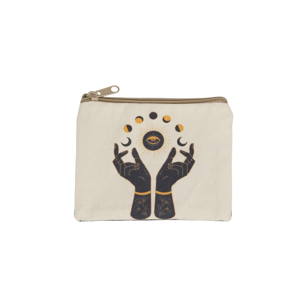[14738] Moon Phase Cosmetic Purse – 6" x 4.5"
