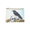 Raven & Skull Cosmetic Purse – 8.5" x 6"