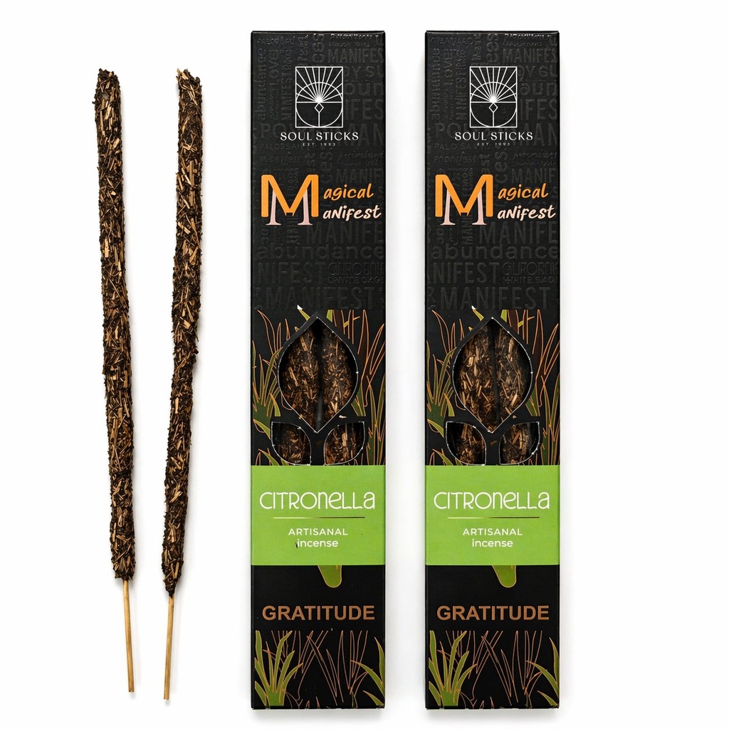 [14804] Magical Manifest Power: Citronella Gratitude Artisanal Incense Sticks