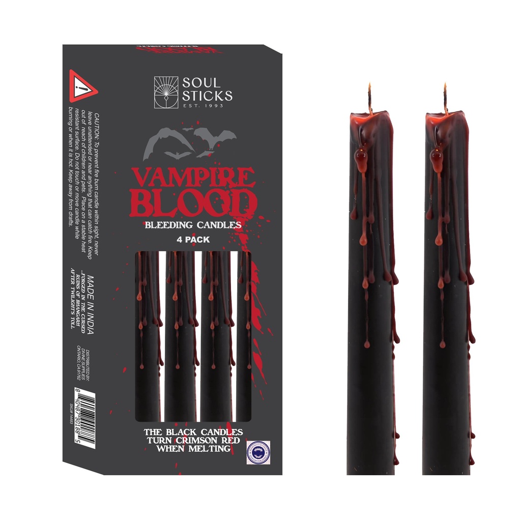 Vampire Blood Bleeding Candles – Set of 4 / 10"