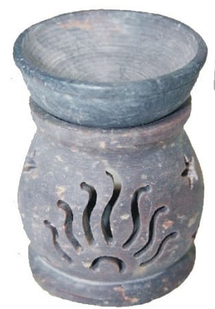 [17487] Soapstone Oil Lamp – 3" / Style 6