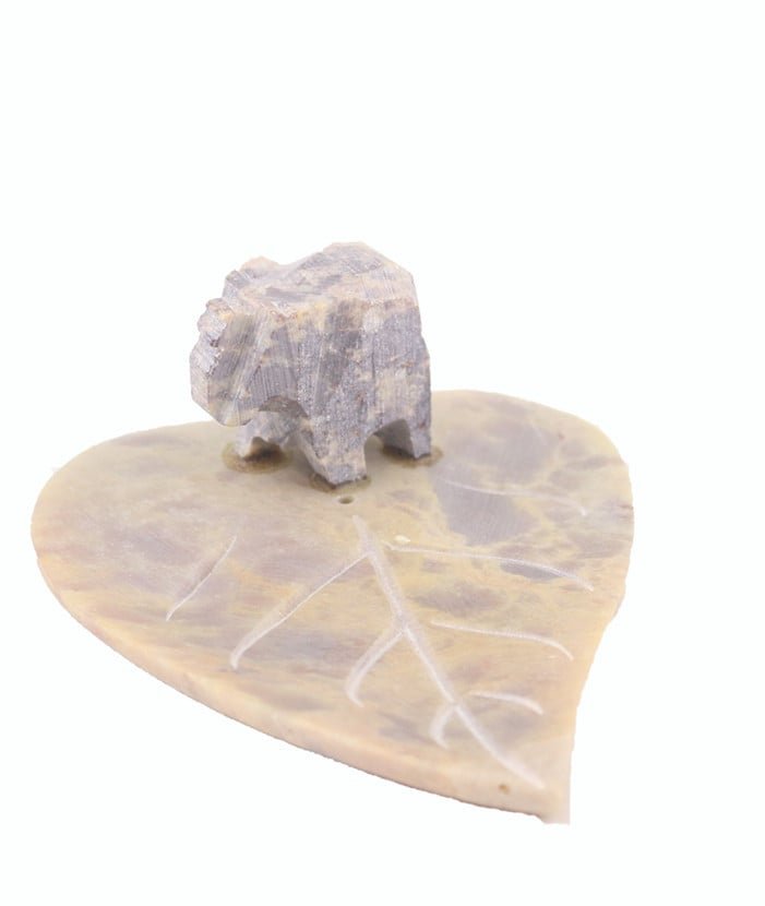 [17561] Elephant Soapstone Incense Burner – 4"