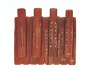 11" Assorted Brass Embellished Wooden Ash Catchers – Set of 12