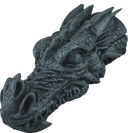 [31502] Black Dragon Incense Burner Box – 11" Polyresin