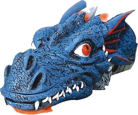 [31502B] Blue Dragon Incense Burner Box – 11" Polyresin