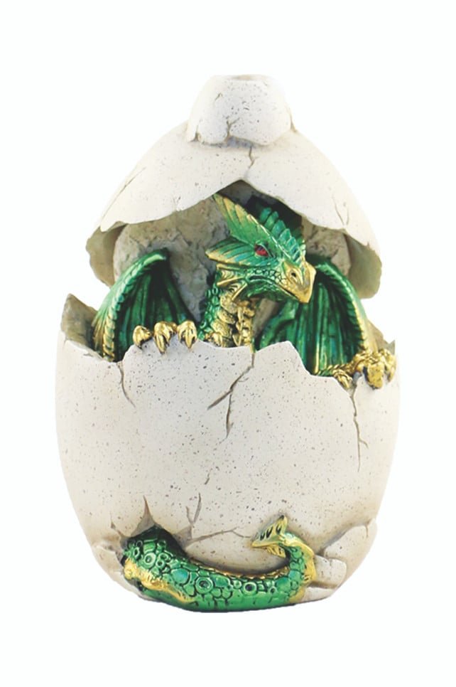 Hatching Dragon Backflow Cone Burner with LED – 6.5"
