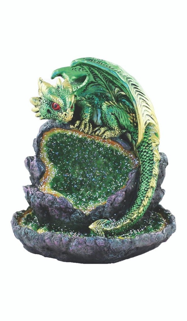 [31522] Green Baby Dragon Backflow Burner w/ LED – 5.5"