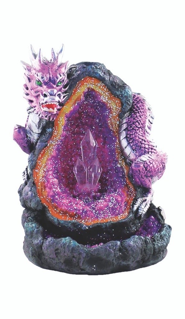 [31531] Purple East Dragon Backflow Burner w/ LED – 6.5"