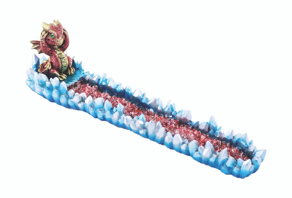Playful Red Dragon Incense Burner – 10.5"